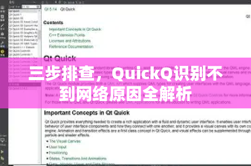三步排查，QuickQ识别不到网络原因全解析