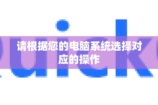 请根据您的电脑系统选择对应的操作